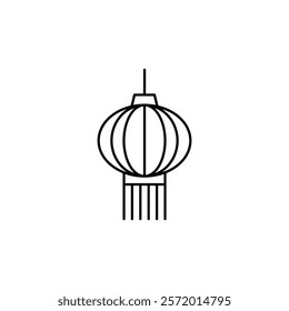 Lantern icon in liner stroke style