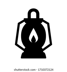 Icono de linterna o logotipo símbolo de signo aislado ilustración vectorial - iconos vectoriales de estilo negro de alta calidad

