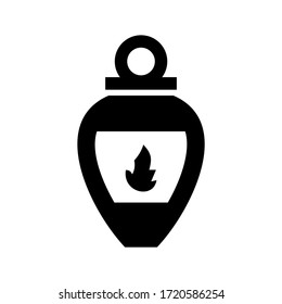 Icono de linterna o logotipo símbolo de signo aislado ilustración vectorial - iconos vectoriales de estilo negro de alta calidad
