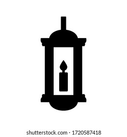 Icono de linterna o logotipo símbolo de signo aislado ilustración vectorial - iconos vectoriales de estilo negro de alta calidad

