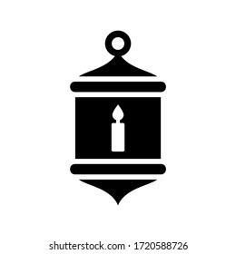 Icono de linterna o logotipo símbolo de signo aislado ilustración vectorial - iconos vectoriales de estilo negro de alta calidad
