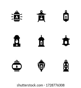 lantern icon or logo isolated sign symbol vector illustration - Collection of high quality black style vector icons
