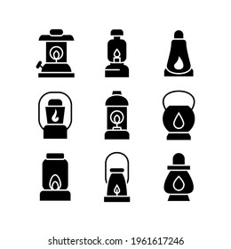 Laternensymbol oder Logo einzeln auf Zeichen, Vektorgrafik - Sammlung von hochwertigen Vektorsymbol in schwarzem Stil
