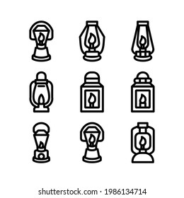 Icono de linterna o logotipo símbolo de signo aislado ilustración vectorial - Colección de iconos vectoriales de estilo negro de alta calidad
