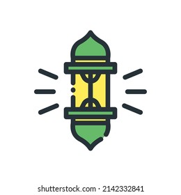 lantern icon in the month of ramadan. vector illustration on white background