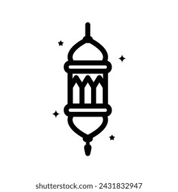 Laternensymbol. Moschee-Zeichen für mobiles Konzept und Webdesign. Vektor-Illustration