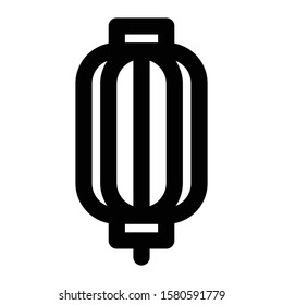 lantern icon outline vector design