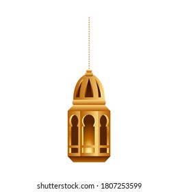 Lantern icon for printing, logo, design, web, app. Arabic building culture illustration