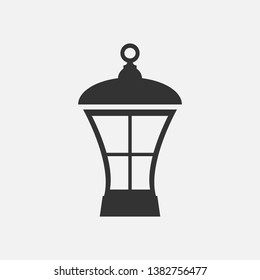 Lantern Icon. Ramadan Antique Lamp, Traditional Light Illustration As A Simple Vector Sign & Trendy Symbol for Design,  Websites, Presentation or Mobile Application.