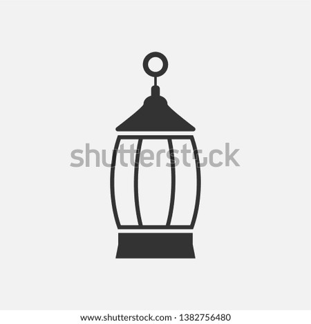 Lantern Icon. Ramadan Antique Lamp. Traditional Light Symbol for Design,  Websites, Presentation or Mobile Application.