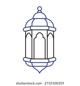 Lantern icon. Ramadan. Islamic lantern for Islamic holidays. Islam, holy month, Arabic. outline design style.