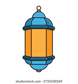 Lantern icon. Ramadan. Lantern on a white background. Islam, holy month, Arabic. Isometric design style.