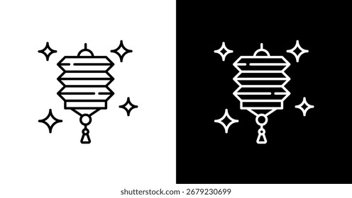 Conjunto de ícones lanternas Coleção de estilos múltiplos