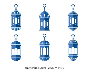 conjunto de iconos de linterna, diseño típico para el mes de Ramadán, vector eps 10.