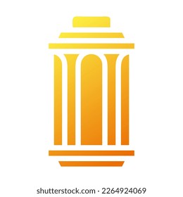 lantern icon solid gradient yellow ramadan illustration vector element and symbol perfect. Icon sign from modern collection for web.