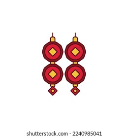 the lantern icon is suitable for your web, apk or project with a chinese new year theme