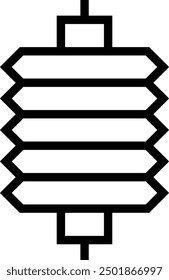 lantern icon. Thin linear style design isolated on white background