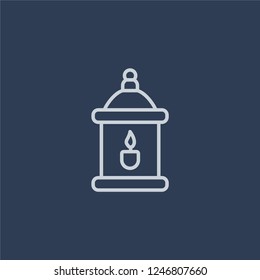 Lantern icon. Trendy flat vector Lantern icon on dark blue background from Desert  collection
