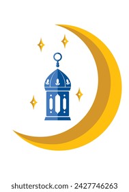 lantern icon, typical design for the month of Ramadan, vector eps 10.
