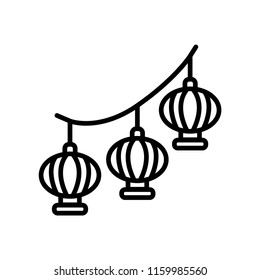 Lantern icon vector isolated on white background, Lantern transparent sign