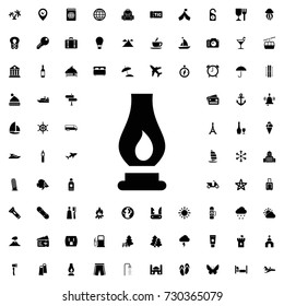 Lantern icon vector isolated on white background. set of filled tourism icons.