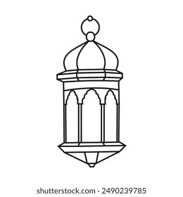 Laternensymbol Vektorgrafik. Lampen-Illustrationszeichen. Taschenlampensymbol. Arabisches Lampenlogo.