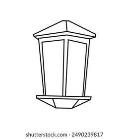 Lantern icon vector. Lamp illustration sign. Flashlight symbol. Arabian lamp logo.