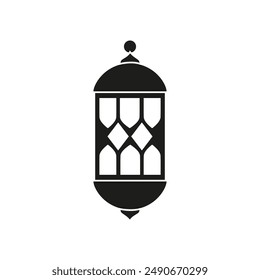 Lantern icon vector. Lamp illustration sign. Flashlight symbol. Arabian lamp logo.