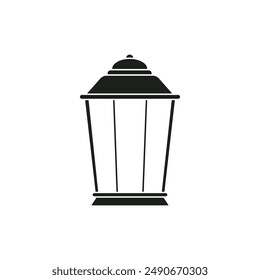 Icono de linterna Vector. Ilustración de la lámpara. Símbolo de linterna. Logotipo de la lámpara árabe.