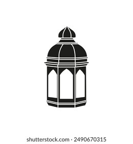 Lantern icon vector. Lamp illustration sign. Flashlight symbol. Arabian lamp logo.