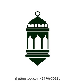 Lantern icon vector. Lamp illustration sign. Flashlight symbol. Arabian lamp logo.