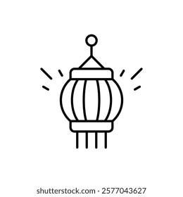 Lantern icon vector stock illustration