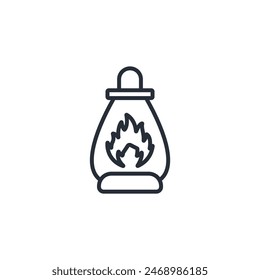 Lantern icon. vector.Editable stroke.linear style sign for use web design,logo.Symbol illustration.