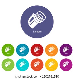 Lantern icons color set vector for any web design on white background