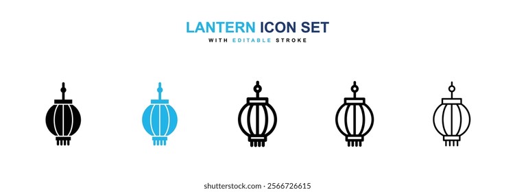 Lantern icons vector collection pack.