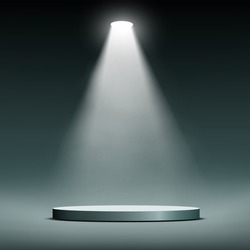 Lanterna Ilumina Cena Redonda. Imagem Vetorial.