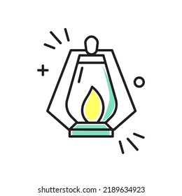 Lantern illustration with outline design style