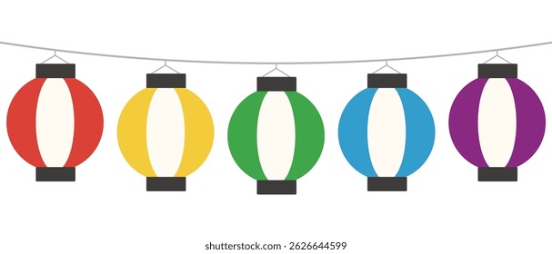Lantern illustration, simple vector illustration