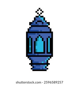 Lantern islamic pixel art clipart design vector