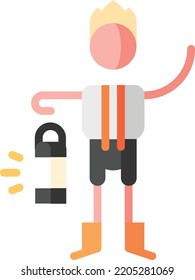 lantern isolated design element stock illustration. Vector on a white background