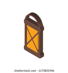 Lantern isometric left top view 3D icon
