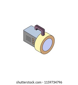 Lantern isometry icon isolated on white background