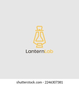 idea de diseño de logotipo de faros y laboratorios
