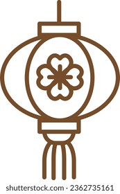 lantern, lamp, chinese, celebration, light, festival, outline, asian, asia, holiday, new, year, lunar, paper, line, korean, culture, traditional, chuseok, thanksgiving day, minimal, celebrate