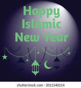 Lantern Lamp Collection Islamic New Year Background