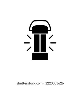 Lantern Lamp Icon Vector in Flat Style on White Isolated Background. EPS 10.