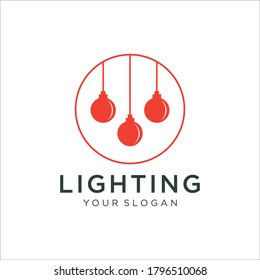 Plantilla de diseño de linterna, lámpara, logotipo de iluminación