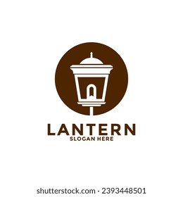 Lantern Lamp Logo Design. Creative Lantern Lamp Logo vector Template. Modern Design. Flat Logo. Vector Illustration