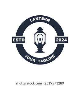 Lantern Lamp Logo Design, Life Lighting Vector, Lamp Logo Illustration, Product Brand
