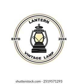 Lantern Lamp Logo Design, Life Lighting Vector, Lamp Logo Illustration, Product Brand
